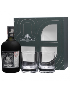 Rum Diplomático Reserva Exclusiva 12 YO  + 2 poháre 40%  0,7 l