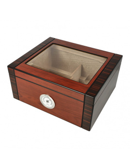 Stolový humidor presklený červenohnedý 25 D