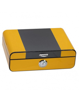 Humidor na cigary Lucca di Maggio oval yellow/carbon